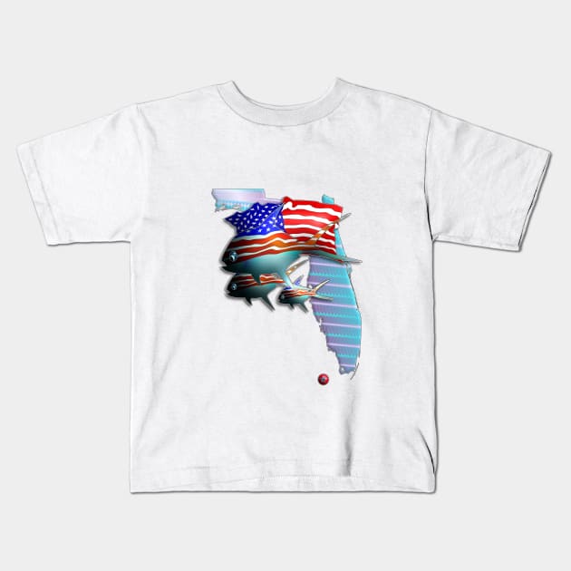 Florida Key West US Permit Kids T-Shirt by MikaelJenei